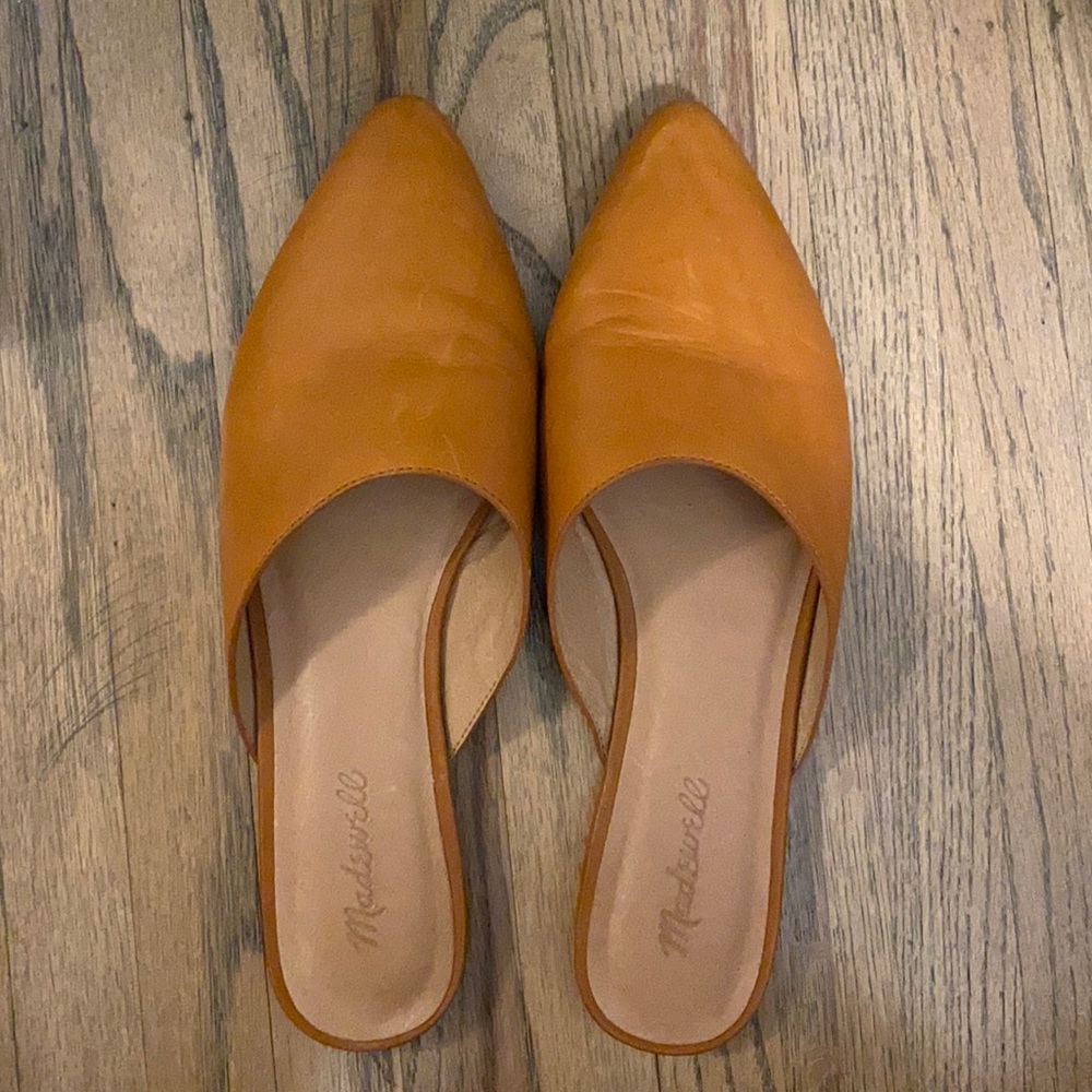 Madewell Remi Brown Leather Mules